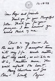 Letter from George W Bush