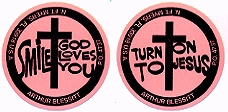 Cross In Space Stickers